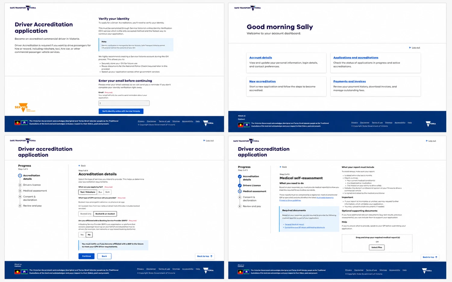 Accreditation application and assessment flow