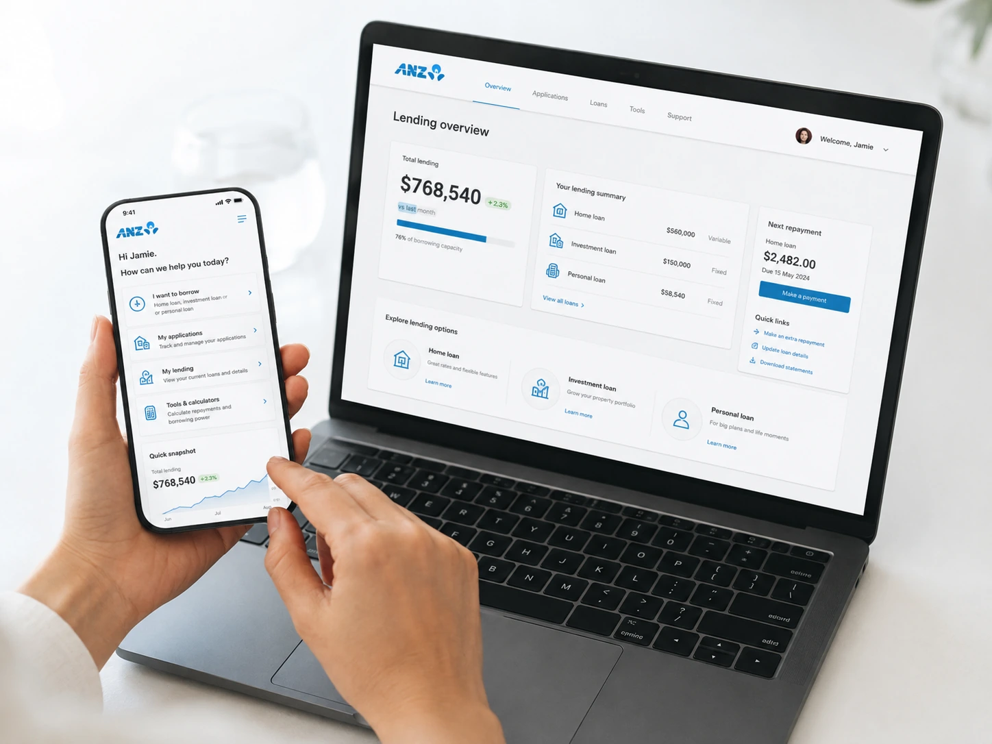 Connected digital lending direction