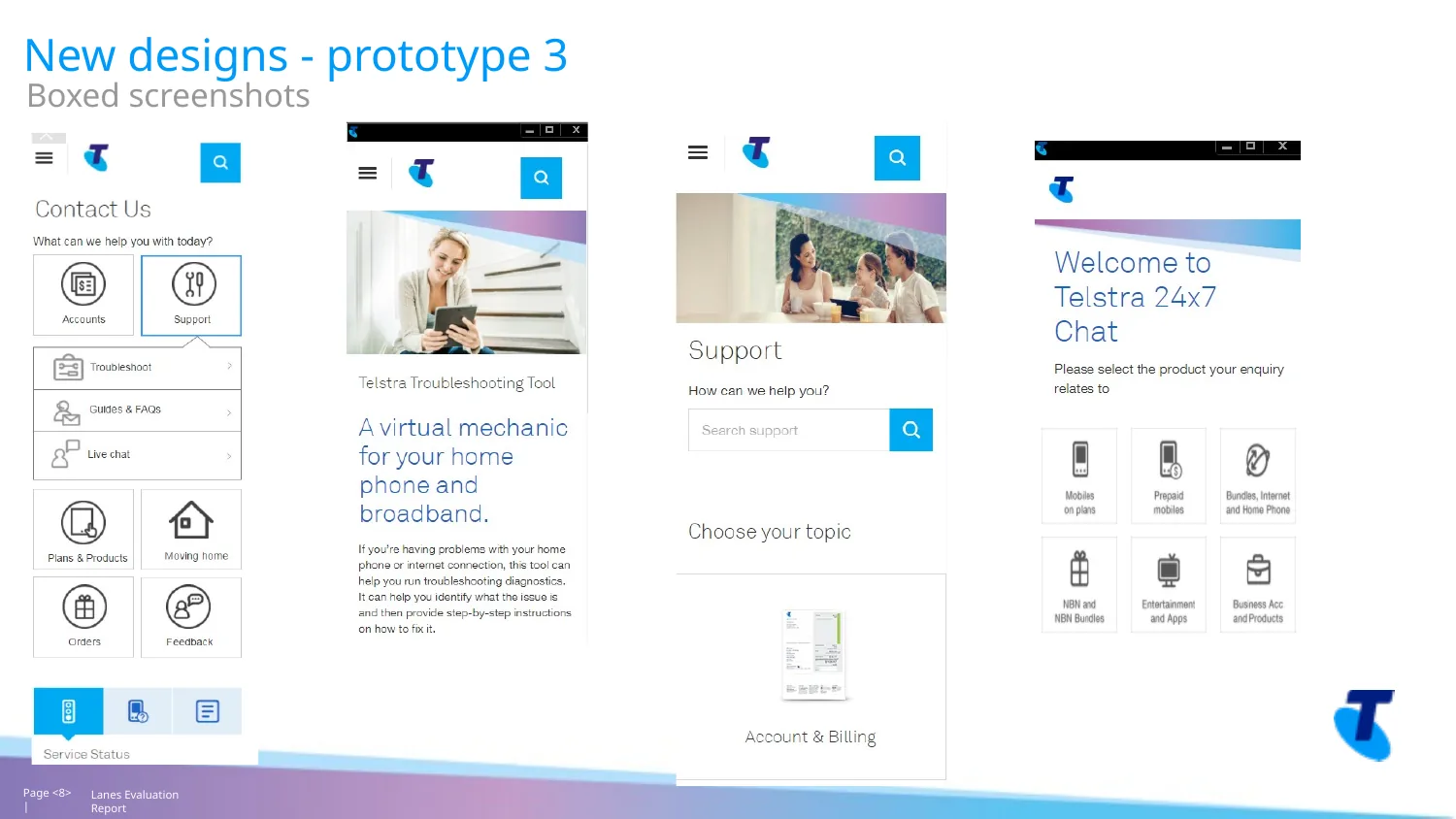Mobile-first support prototype